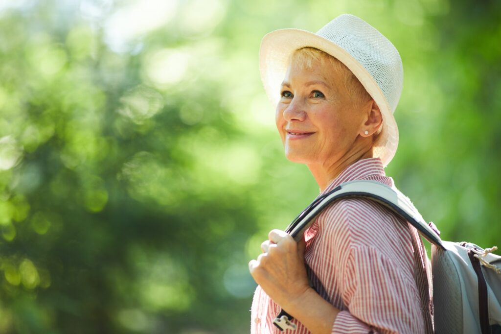 Mature woman outdoors