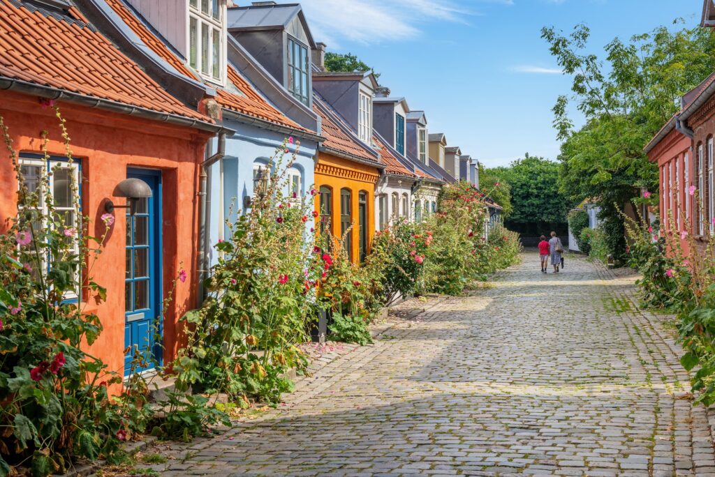 Village life, Jutland, Denmark.